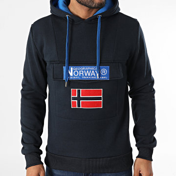 Geographical Norway - Sweat Capuche Gadrien Bleu Marine