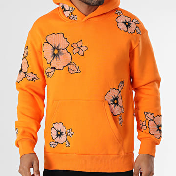 Classic Series - Sweat Capuche Orange Floral