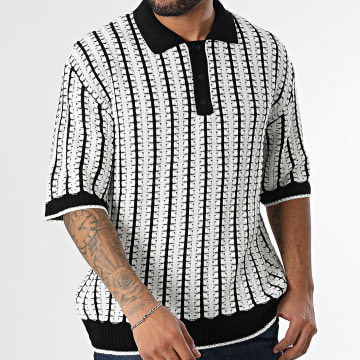 Frilivin - Polo Manches Courtes Blanc Noir