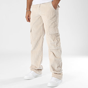 Jack And Jones - Pantalon Cargo Bill Miles Corduroy Beige