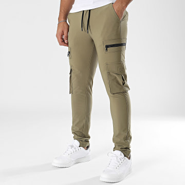John H - Pantalon Cargo Vert Kaki