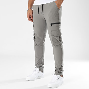 John H - Pantalon Cargo Gris