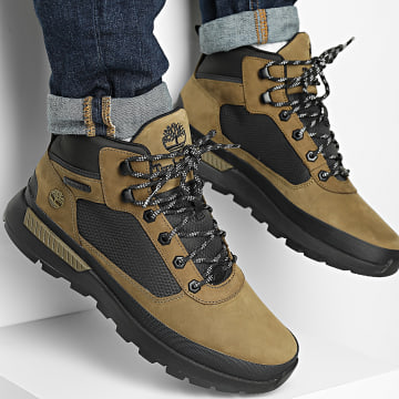Timberland - Botas Campo Trekker Medio Cordón A6DPS Oliva Nubuck Negro