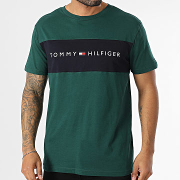 Tommy Hilfiger - Tee Shirt Block Logo 3418 Vert Foncé