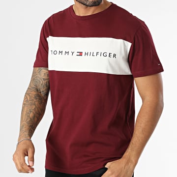 Tommy Hilfiger - Tee Shirt Block Logo 3418 Bordeaux