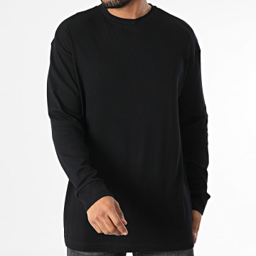 Urban Classics - Camiseta negra de manga larga