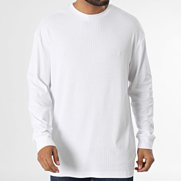 Urban Classics - Tee Shirt Manches Longues Blanc