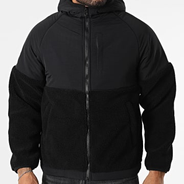 Zayne Paris  - Veste Polaire Zippée Capuche Noir
