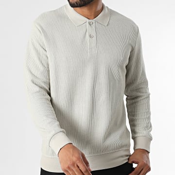 Classic Series - Polo-Shirt Langarm Beige