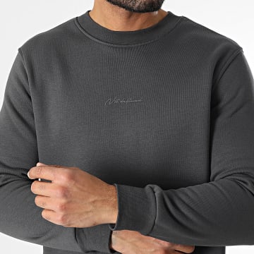 Classic Series - Sudadera gris antracita de cuello redondo