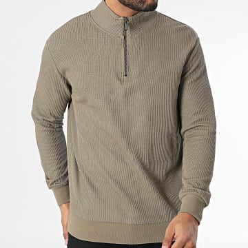 Classic Series - Taupe Zip Neck Sweater