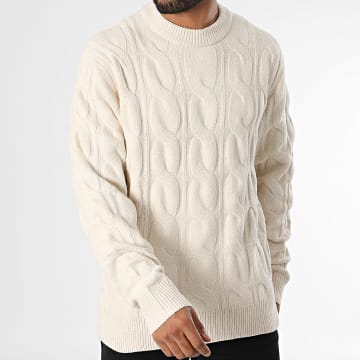Jack And Jones - Henry Kabel Beige Trui