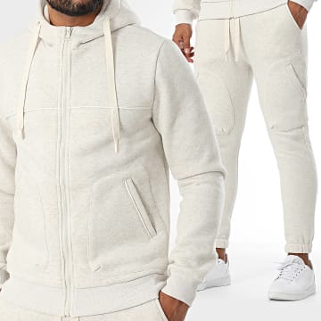 John H - Vlekkerig beige trainingspak