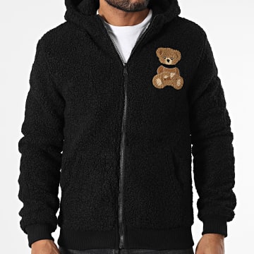 John H - Sherpa jack met rits AB3916 Zwart