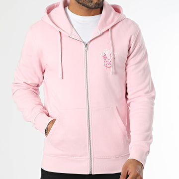 Sale Môme Paris - Sweat Zippé Capuche Lapin Graffiti Head Rose