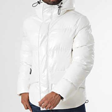 DoubleHood - Chaqueta con capucha Delta White