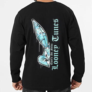 Looney Tunes - T-Shirt Lange Mouwen Relaxed Bugs Bunny Worldwide Zwart