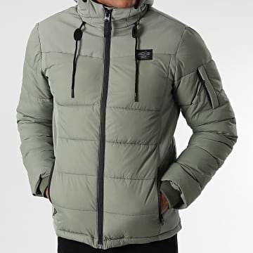 Petrol Industries - JAC109 Mantel met kap Licht Khaki Groen