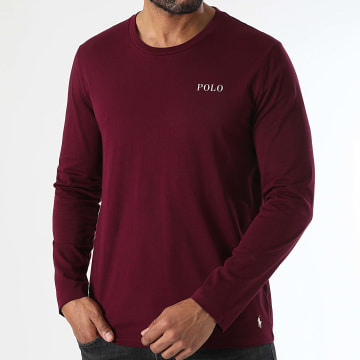 Polo Ralph Lauren - Tee Shirt Manches Longues Logo Bordeaux