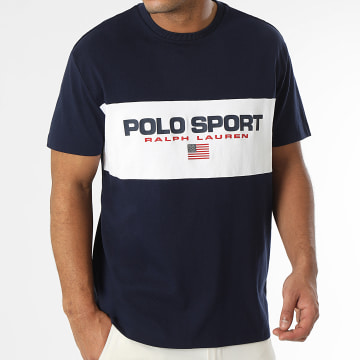 Polo Sport Ralph Lauren - Tee Shirt Logo Sport Bleu Marine Blanc