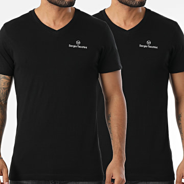 Sergio Tacchini - Lot De 2 Tee Shirts Col V 39493236 Noir