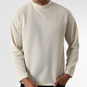 Uniplay - Pull Col Montant Beige