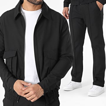 KZR - Ensemble Veste Zippée Et Pantalon Noir