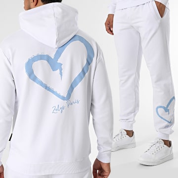 Zelys Paris - Ensemble De Survetement Ocavo Blanc Bleu Clair