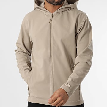 Jack And Jones - Sweat Zippé Capuche Cloud Beige