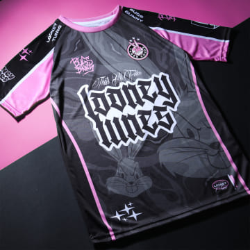 Looney Tunes - Maglia da collezione Bugs Bunny Nero Rosa
