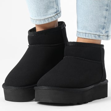 Only - Bottes Femme Felicia Teddy Lined Platform Black