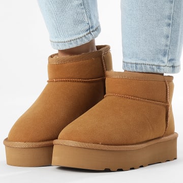 Only - Bottes Femme Felicia Teddy Lined Platform Brownie