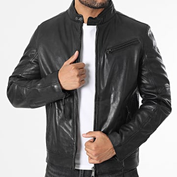 Redskins - Chaqueta de piel Trust Victory Negra