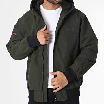 Superdry - Surplus Nylon Rits Jas met Kap M5011876A Kaki Groen