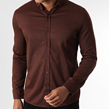 Classic Series - Hemd Langarm Schwarz Bordeaux