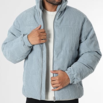 Jack And Jones - Doudoune Bronx Corduroy Bleu Clair