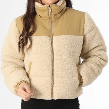 Jack And Jones - Chaqueta de pluma de mujer JJXX Lisa Teddy Beige