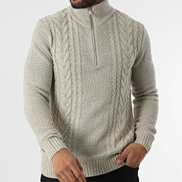 Jack And Jones - Craig Beige Sudadera con cremallera