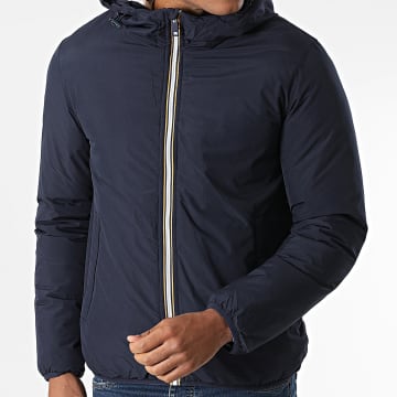 Kymaxx - Veste Zippée Capuche Bleu Marine