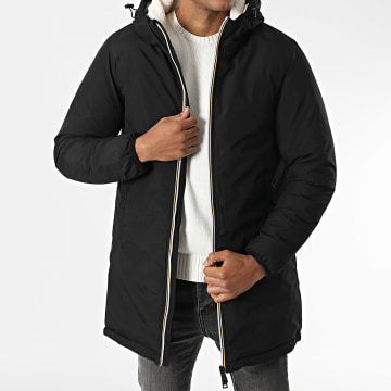 Kymaxx - Parka negra con capucha