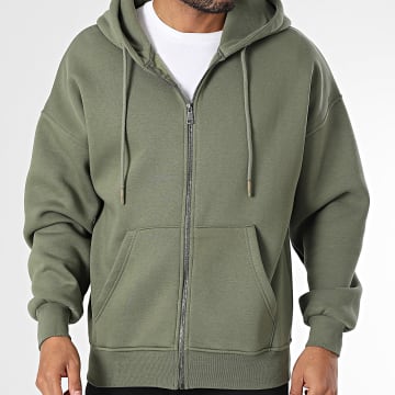 Classic Series - Sweat Zippé Capuche Vert Kaki
