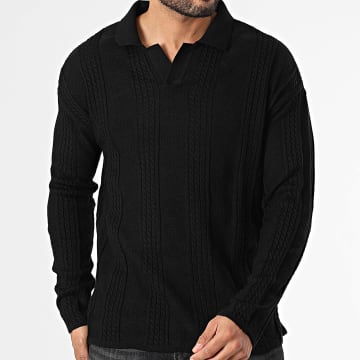 Classic Series - Jersey negro con cuello en V