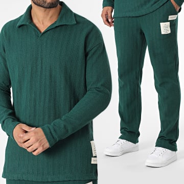 Classic Series - Ensemble Polo Manches Longues Et Pantalon Vert