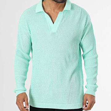 Classic Series - Pull Col V Vert Menthe