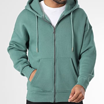 Classic Series - Sweat Zippé Capuche Vert Foncé