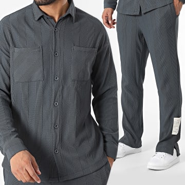 Classic Series - Charcoal grijs shirt en broek met lange mouwen