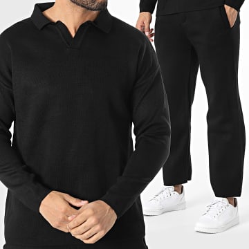 Classic Series - Poloshirt en broek met lange mouwen Zwart