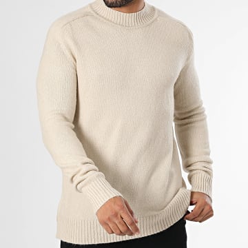 Classic Series - Trui met opstaande kraag in beige
