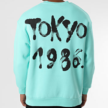 Classic Series - Sudadera de cuello redondo azul turquesa