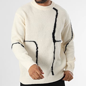 Frilivin - Pull Beige Noir